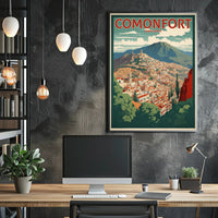 Picturesque Mexican Townscape: Comonfort Cultural or Heritage Poster PosterGoat