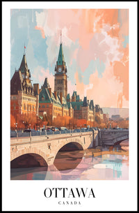 Picturesque Ottawa Scene with Iconic Architecture Urban or Cityscape Poster PosterGoat