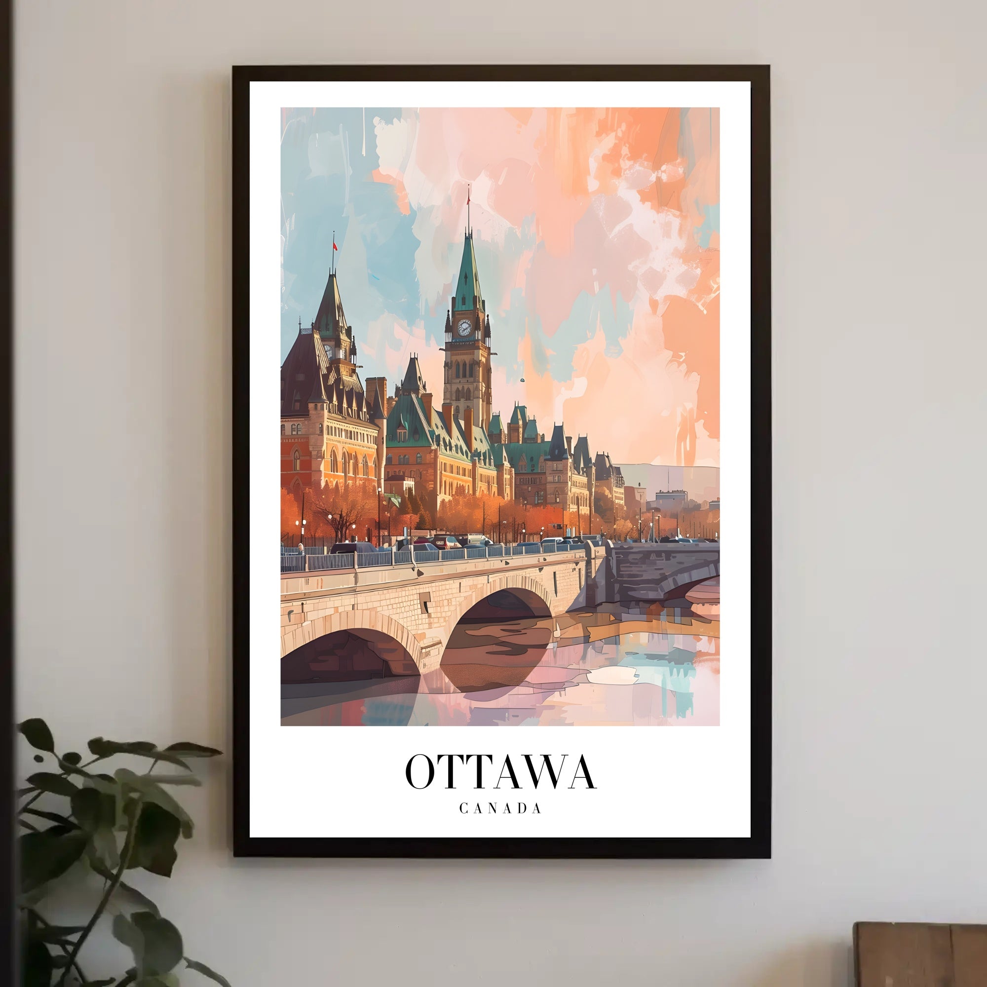 Picturesque Ottawa Scene with Iconic Architecture Urban or Cityscape Poster PosterGoat