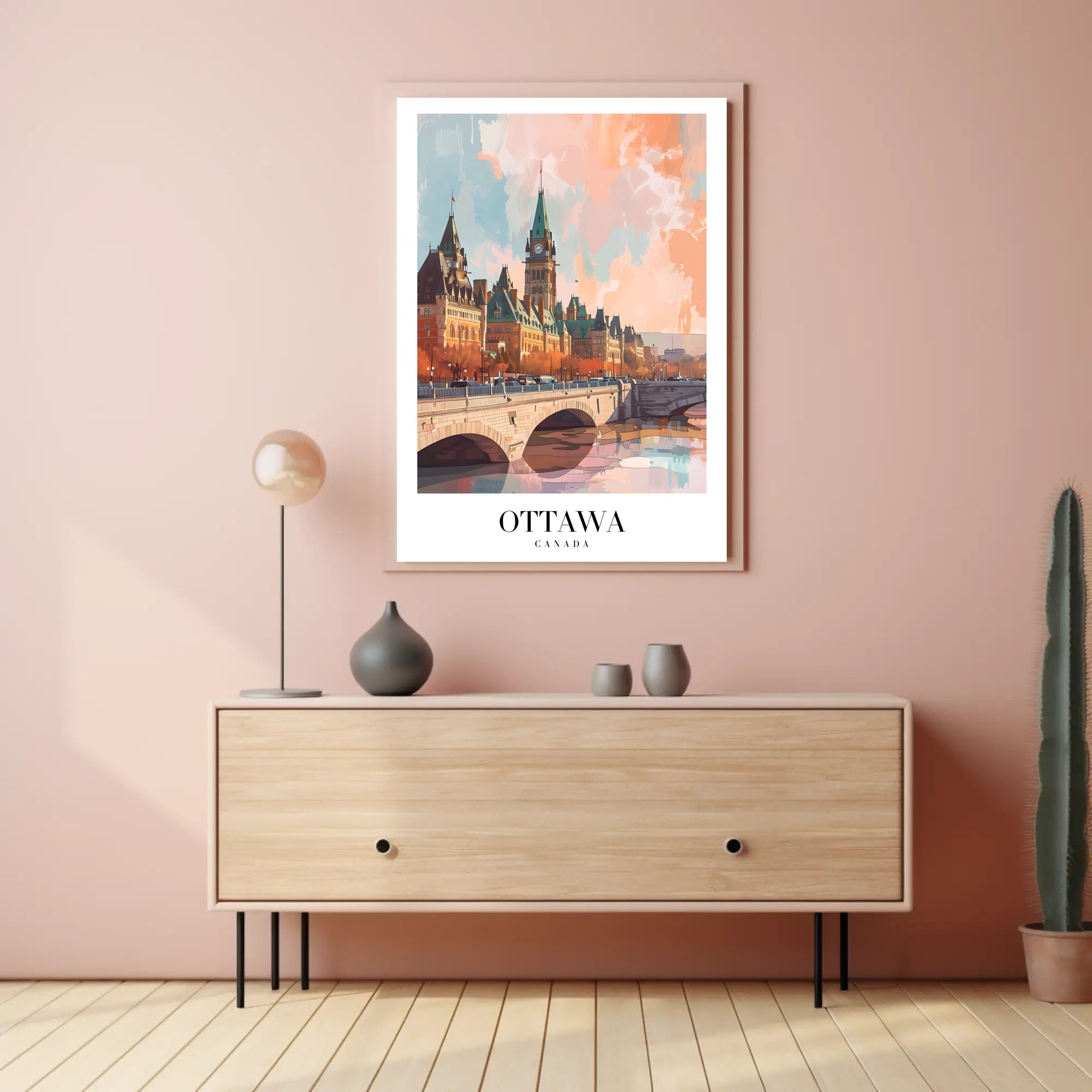 Picturesque Ottawa Scene with Iconic Architecture Urban or Cityscape Poster PosterGoat