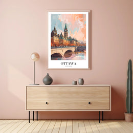 Picturesque Ottawa Scene with Iconic Architecture Urban or Cityscape Poster PosterGoat