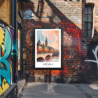 Picturesque Ottawa Scene with Iconic Architecture Urban or Cityscape Poster PosterGoat