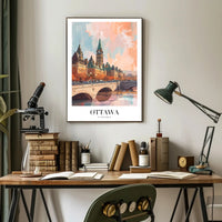 Picturesque Ottawa Scene with Iconic Architecture Urban or Cityscape Poster PosterGoat