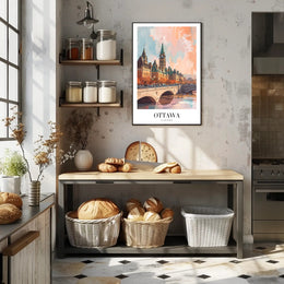 Picturesque Ottawa Scene with Iconic Architecture Urban or Cityscape Poster PosterGoat