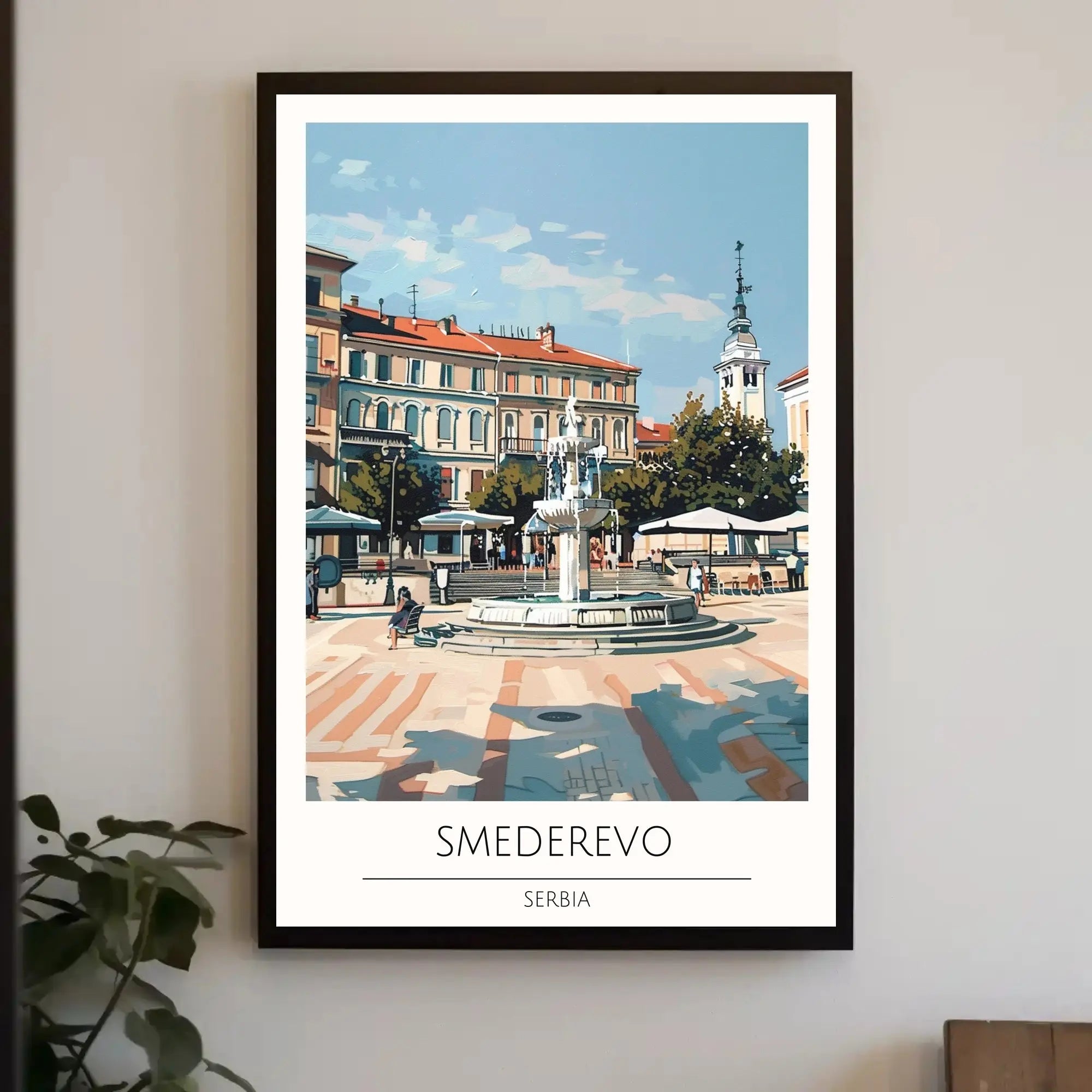 Picturesque Smederevo Town Square Cultural or Heritage Poster PosterGoat