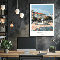 Picturesque Smederevo Town Square Cultural or Heritage Poster PosterGoat