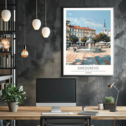Picturesque Smederevo Town Square Cultural or Heritage Poster PosterGoat