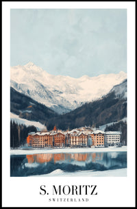Picturesque Swiss Winter Scene: Travel Poster PosterGoat