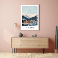 Picturesque Swiss Winter Scene: Travel Poster PosterGoat