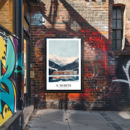 Picturesque Swiss Winter Scene: Travel Poster PosterGoat