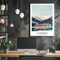 Picturesque Swiss Winter Scene: Travel Poster PosterGoat