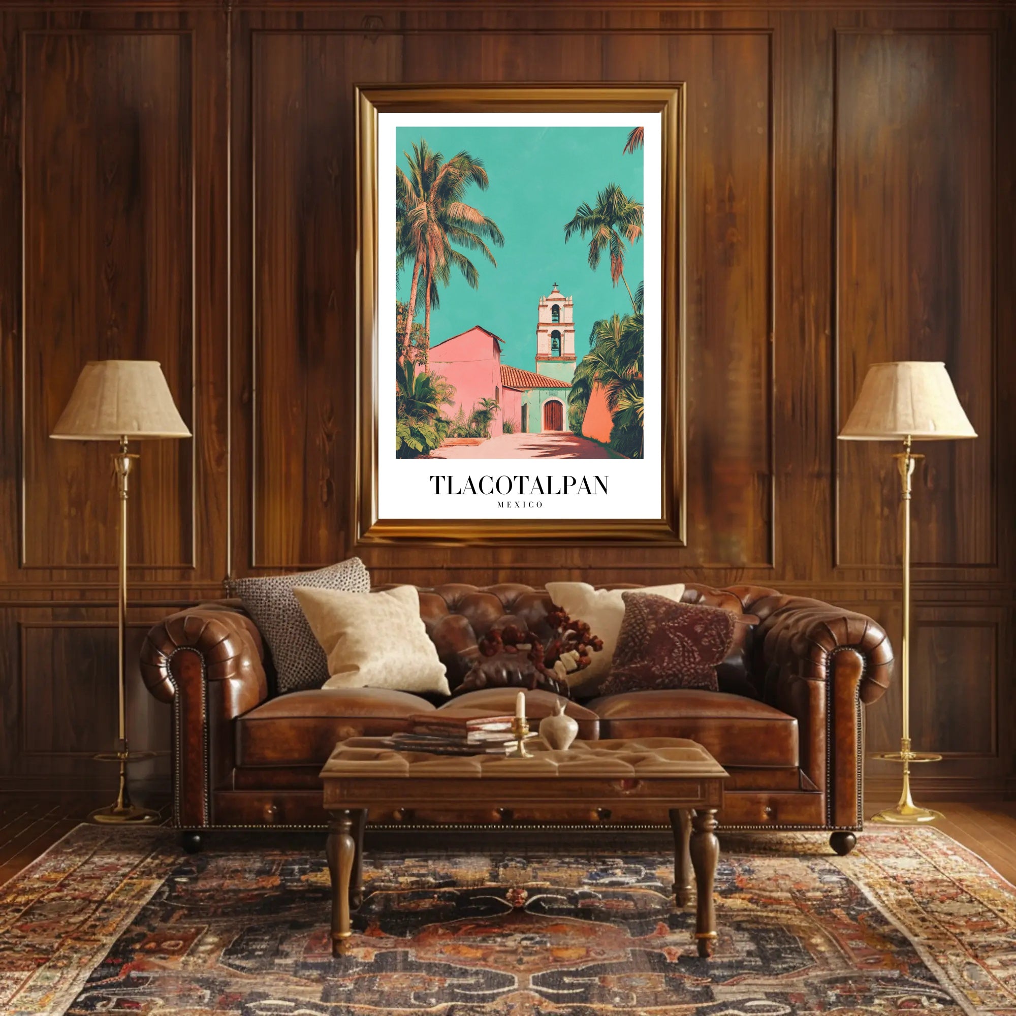 Picturesque Tlacotalpan Mexico Vintage Travel Art Poster PosterGoat
