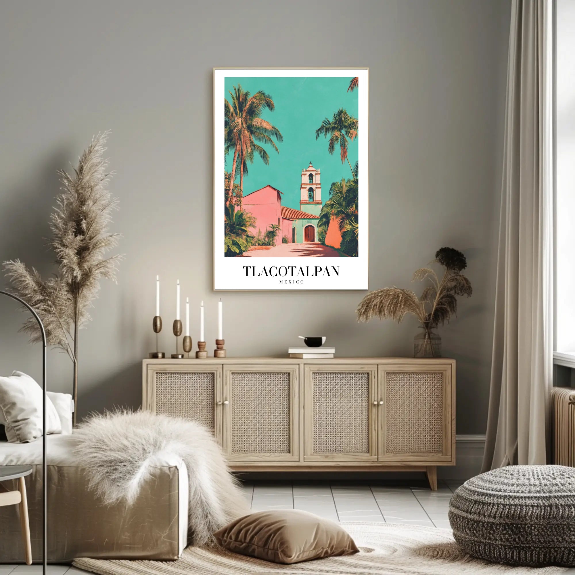 Picturesque Tlacotalpan Mexico Vintage Travel Art Poster PosterGoat