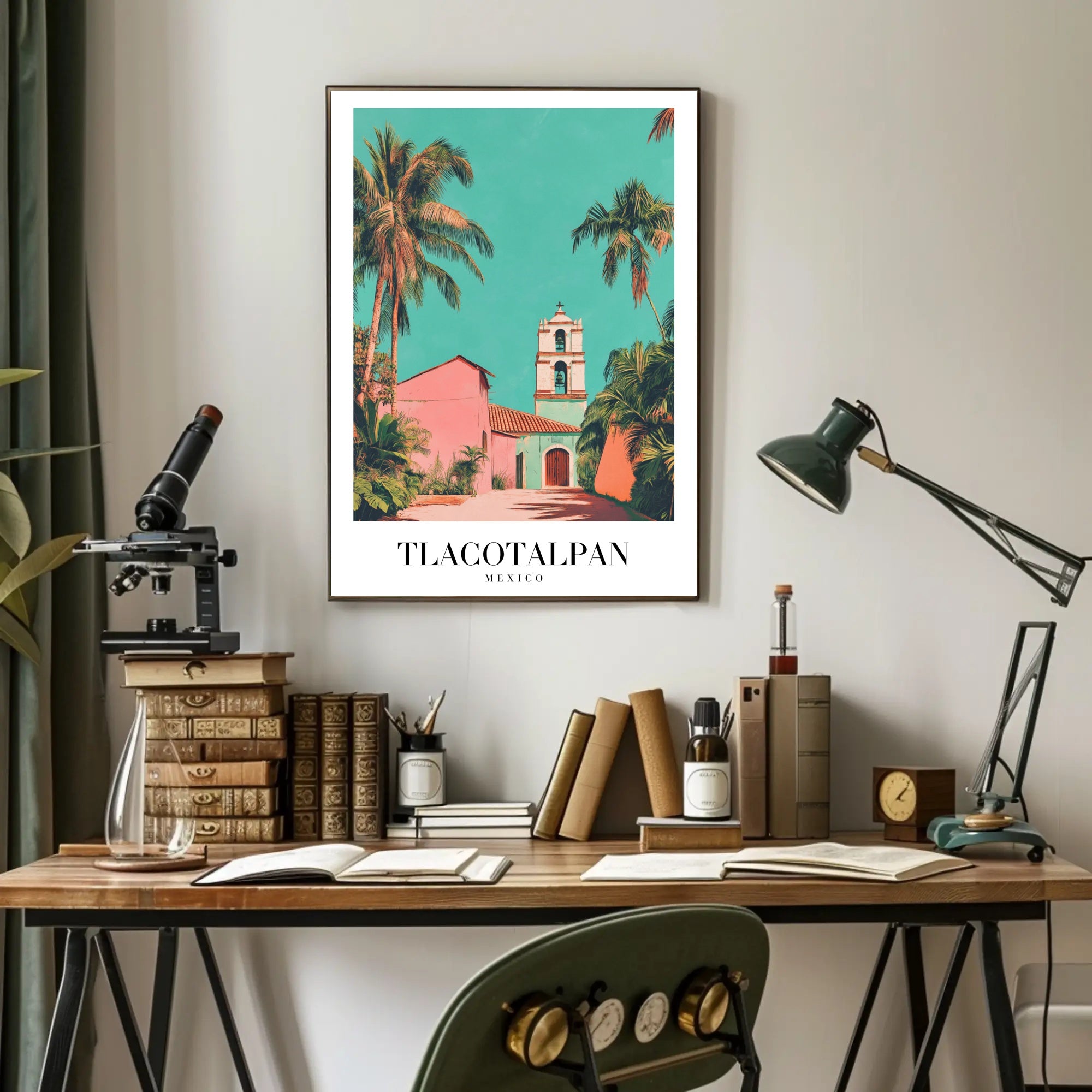 Picturesque Tlacotalpan Mexico Vintage Travel Art Poster PosterGoat