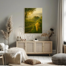 Picturesque Tuscan Vineyard Landscape Poster PosterGoat