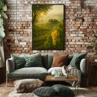 Picturesque Tuscan Vineyard Landscape Poster PosterGoat