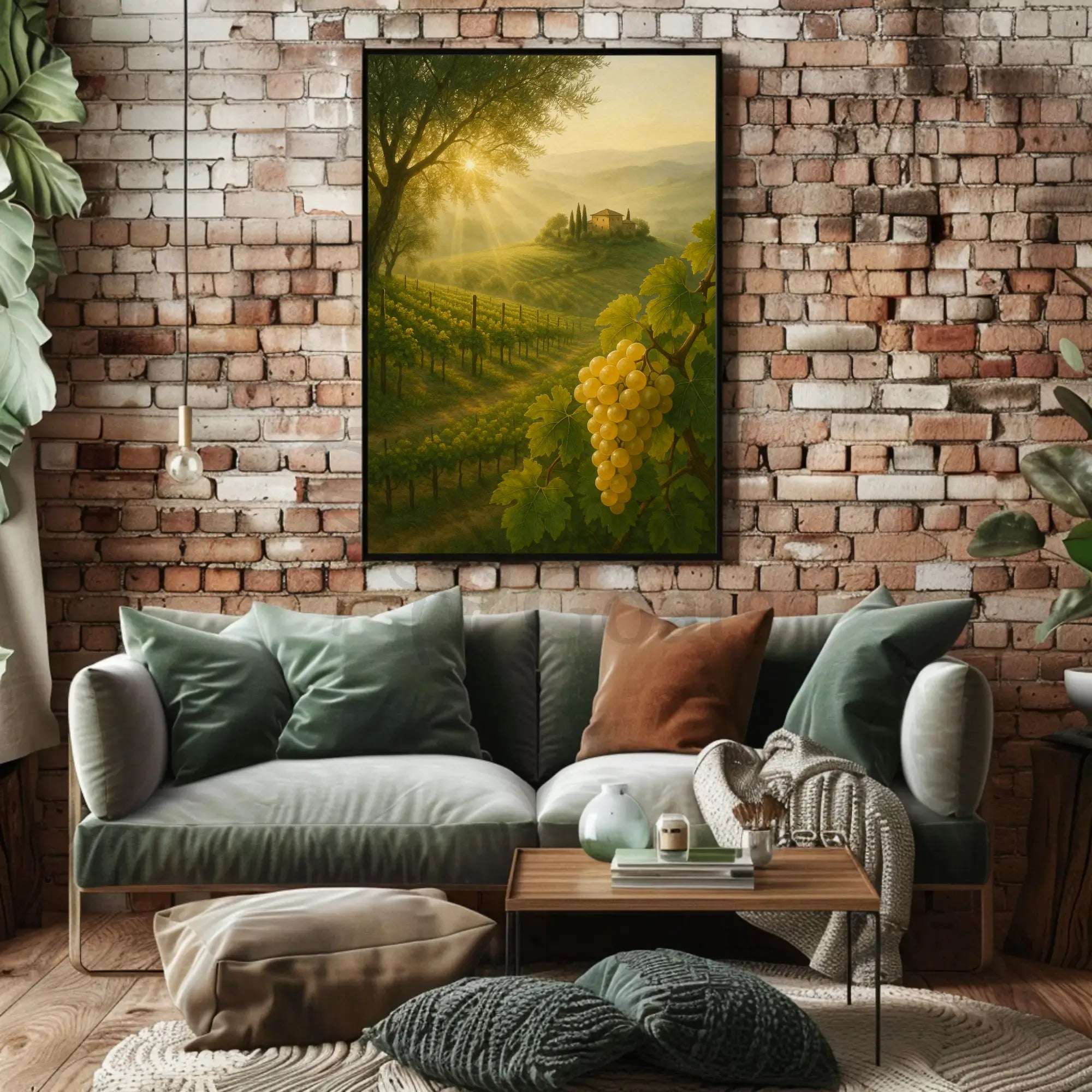 Picturesque Tuscan Vineyard Landscape Poster PosterGoat