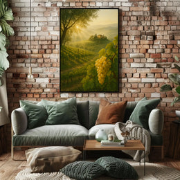 Picturesque Tuscan Vineyard Landscape Poster PosterGoat