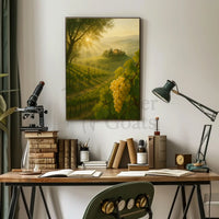 Picturesque Tuscan Vineyard Landscape Poster PosterGoat