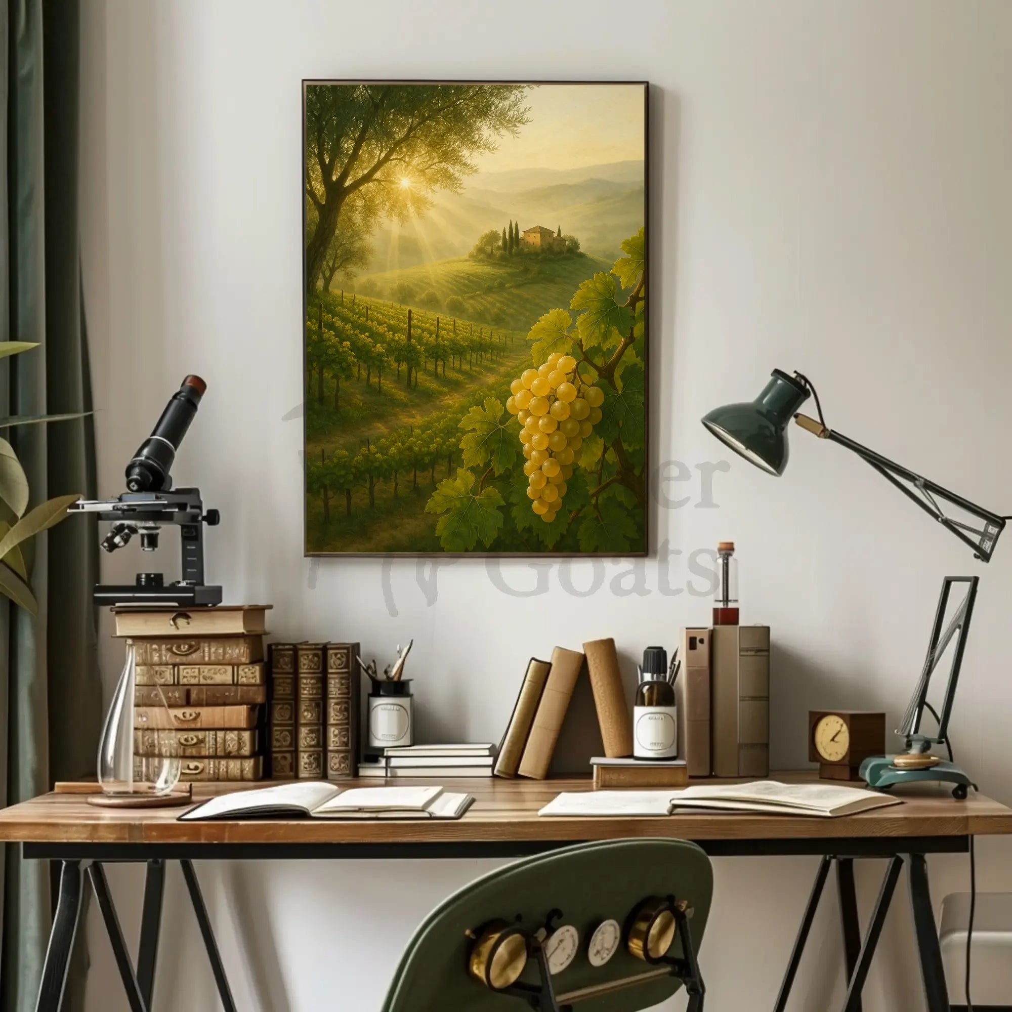 Picturesque Tuscan Vineyard Landscape Poster PosterGoat