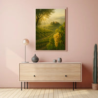 Picturesque Tuscan Vineyard Landscape Poster PosterGoat