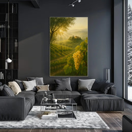 Picturesque Tuscan Vineyard Landscape Poster PosterGoat