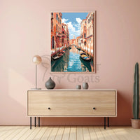 Picturesque Venice Canal Scene: Romantic European Travel Poster PosterGoat