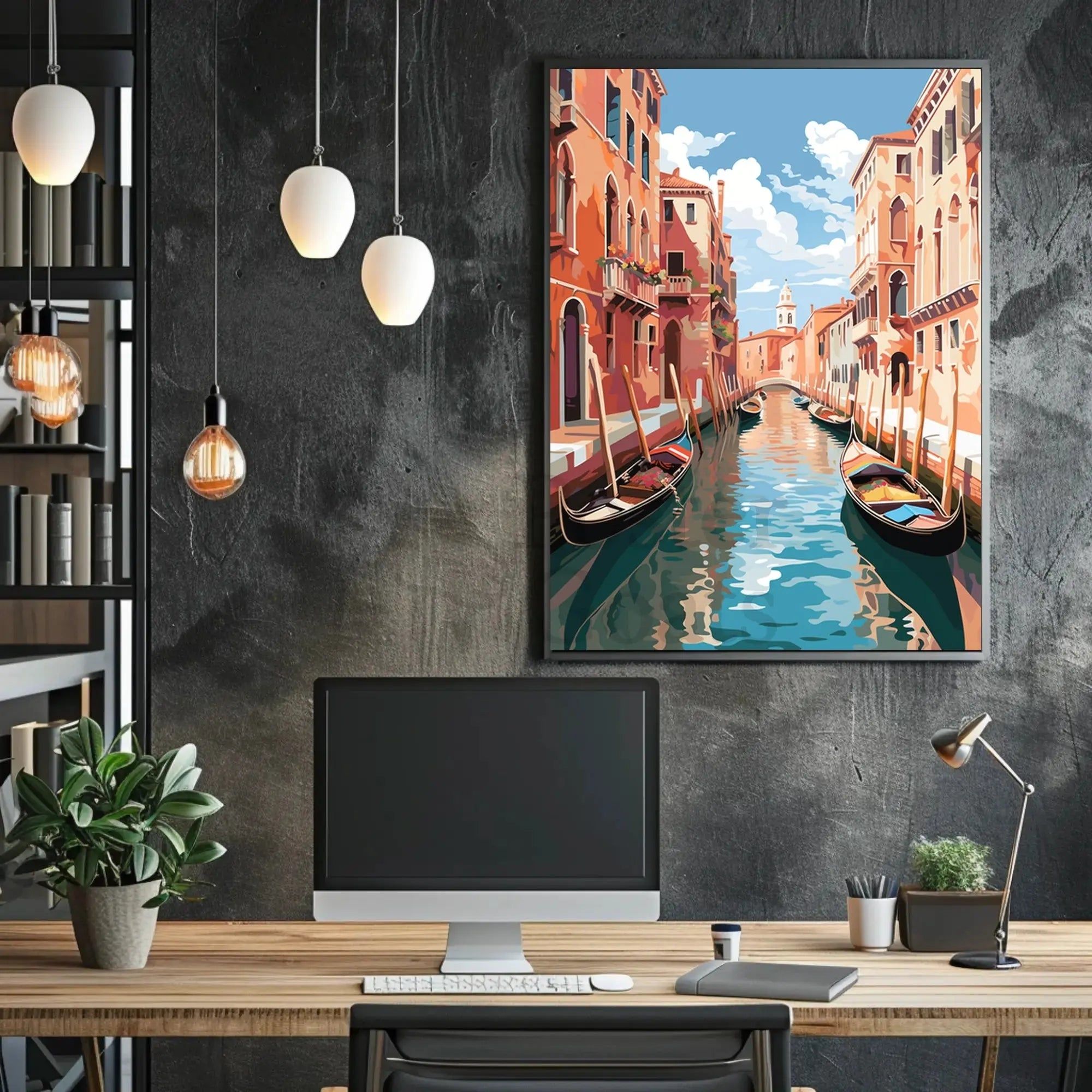 Picturesque Venice Canal Scene: Romantic European Travel Poster PosterGoat