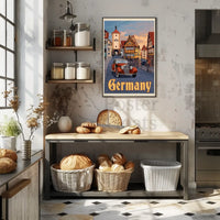 Picturesque Vintage Germany Townscape Travel Poster PosterGoat