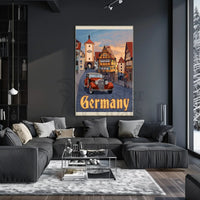 Picturesque Vintage Germany Townscape Travel Poster PosterGoat