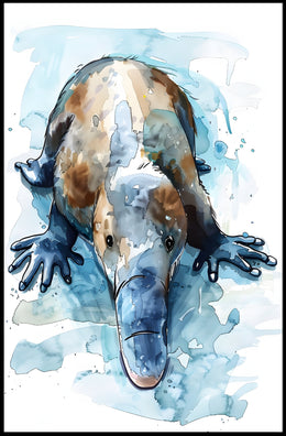 Platypus Watercolor Art Animal Poster PosterGoat