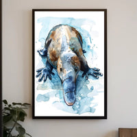 Platypus Watercolor Art Animal Poster PosterGoat