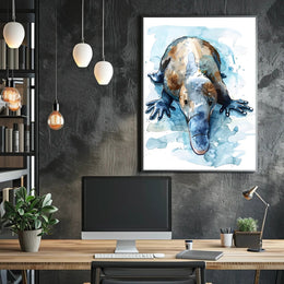 Platypus Watercolor Art Animal Poster PosterGoat