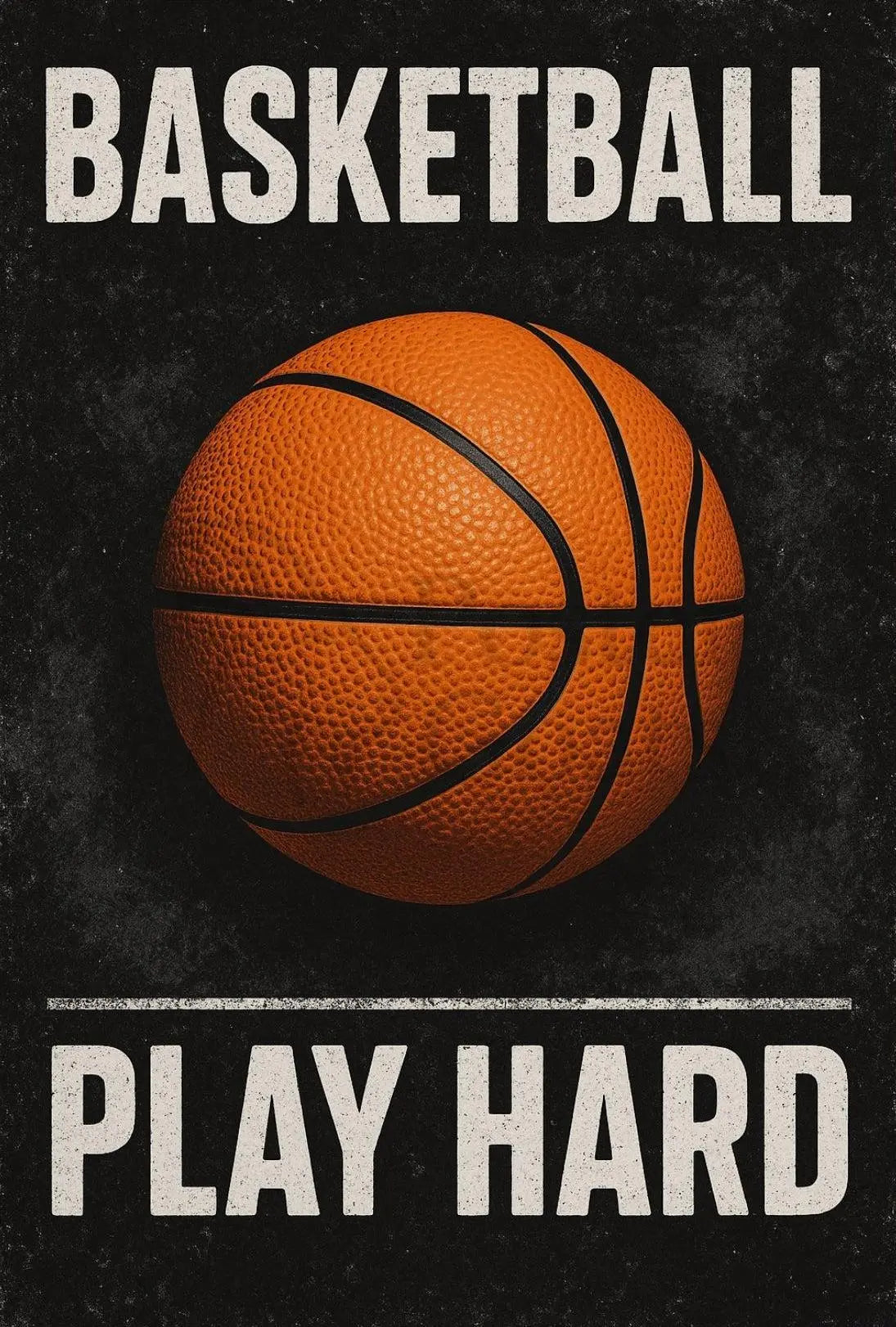 Play Hard Motivational Sports Poster PosterGoat