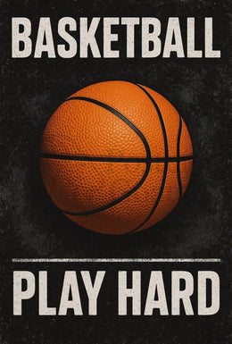 Play Hard Motivational Sports Poster PosterGoat