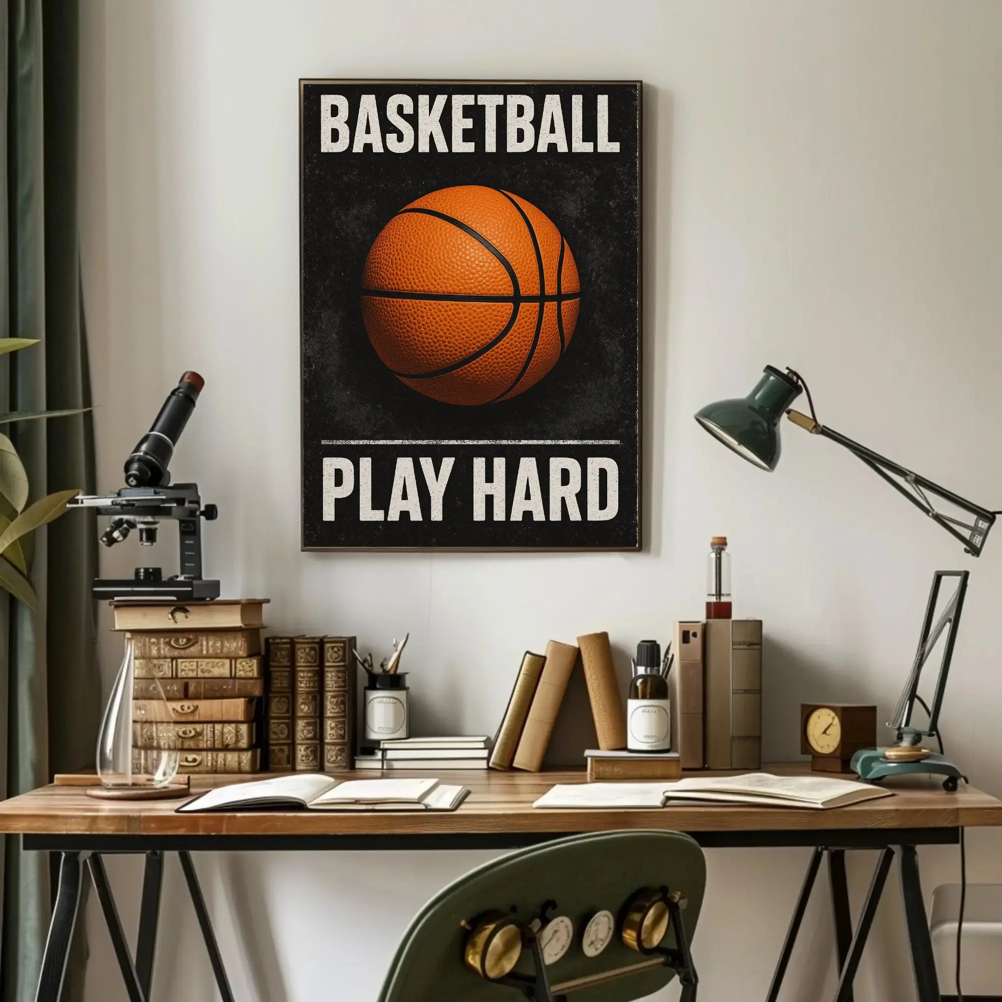 Play Hard Motivational Sports Poster PosterGoat