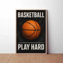 Play Hard Motivational Sports Poster PosterGoat
