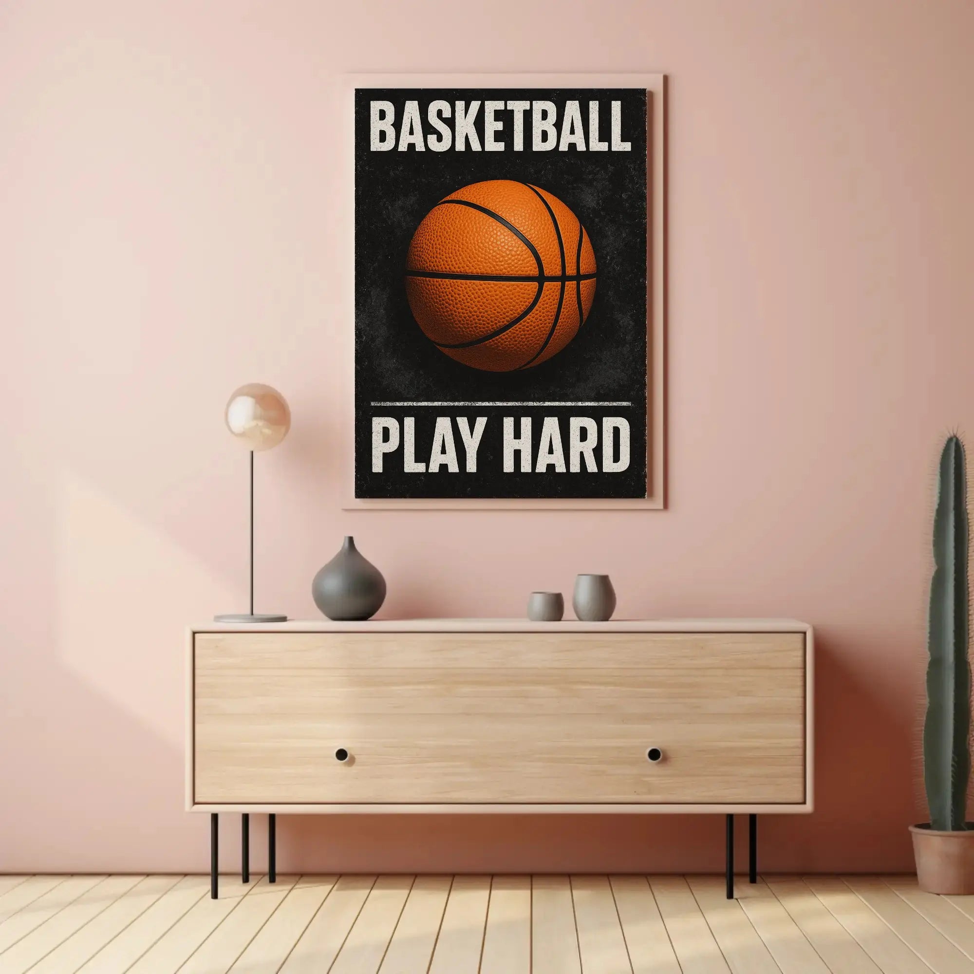 Play Hard Motivational Sports Poster PosterGoat