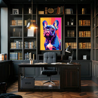 Playful French Bulldog Pop Art Poster - Dog Breed Poster PosterGoat