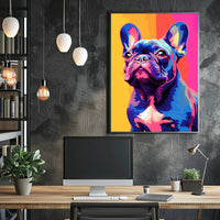Playful French Bulldog Pop Art Poster - Dog Breed Poster PosterGoat