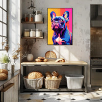 Playful French Bulldog Pop Art Poster - Dog Breed Poster PosterGoat