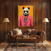 Playful and Sophisticated Panda Animal Poster PosterGoat