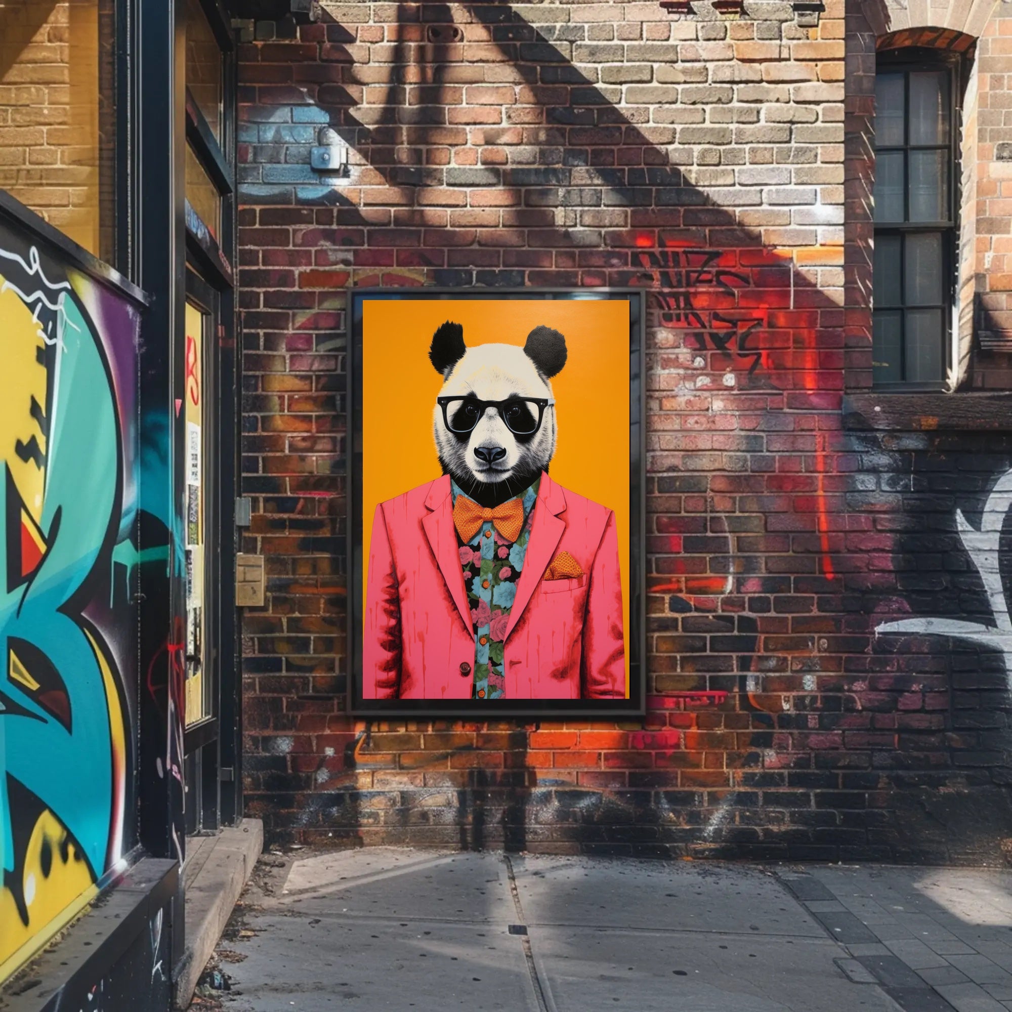 Playful and Sophisticated Panda Animal Poster PosterGoat