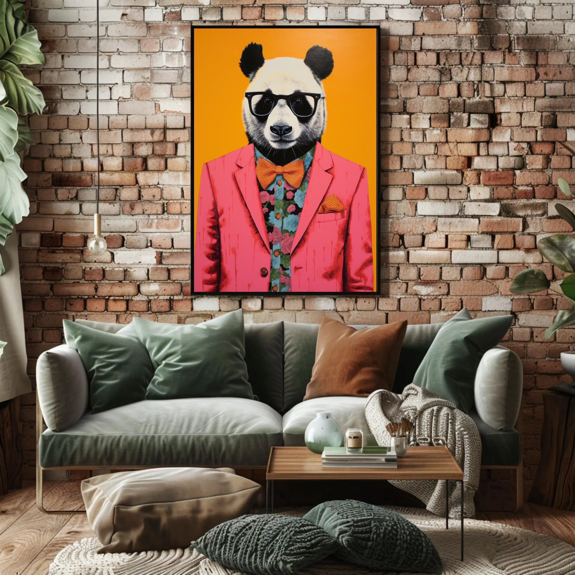 Playful and Sophisticated Panda Animal Poster PosterGoat