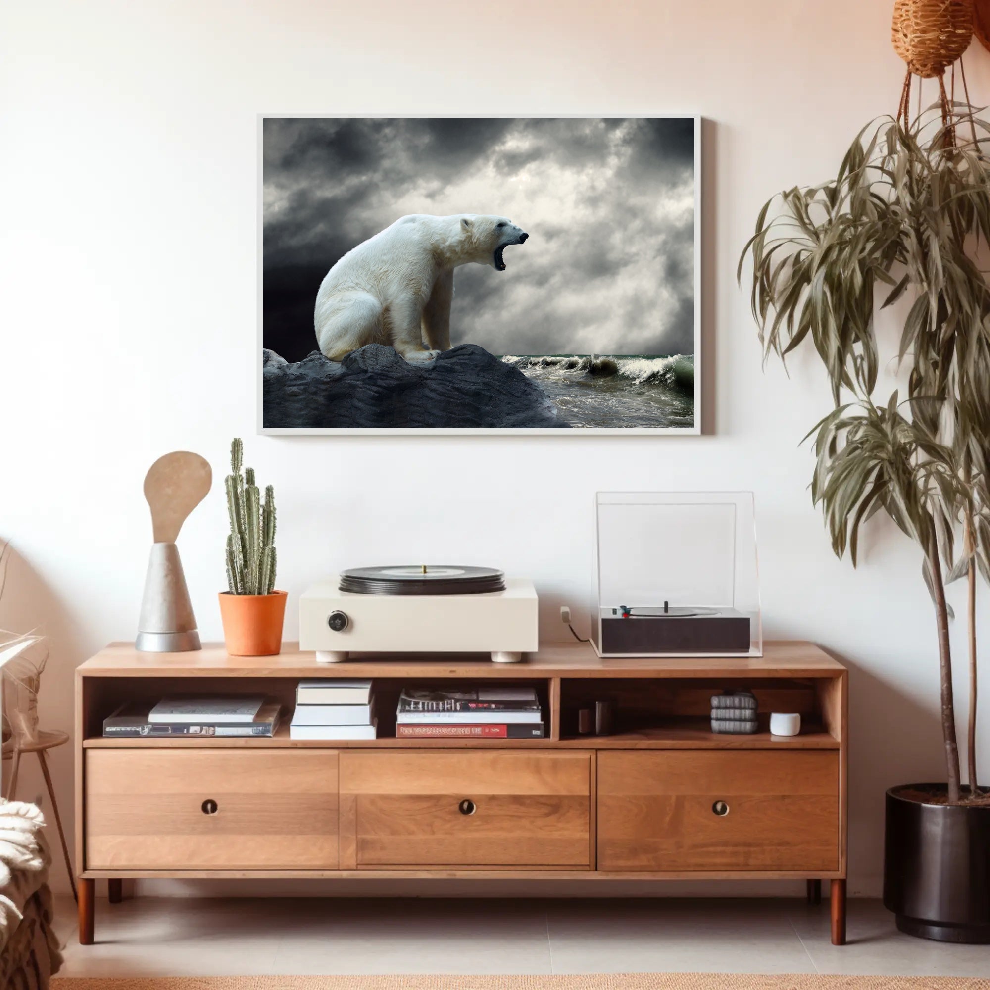 Polar Bear Coastal Adventure Animal Poster PosterGoat