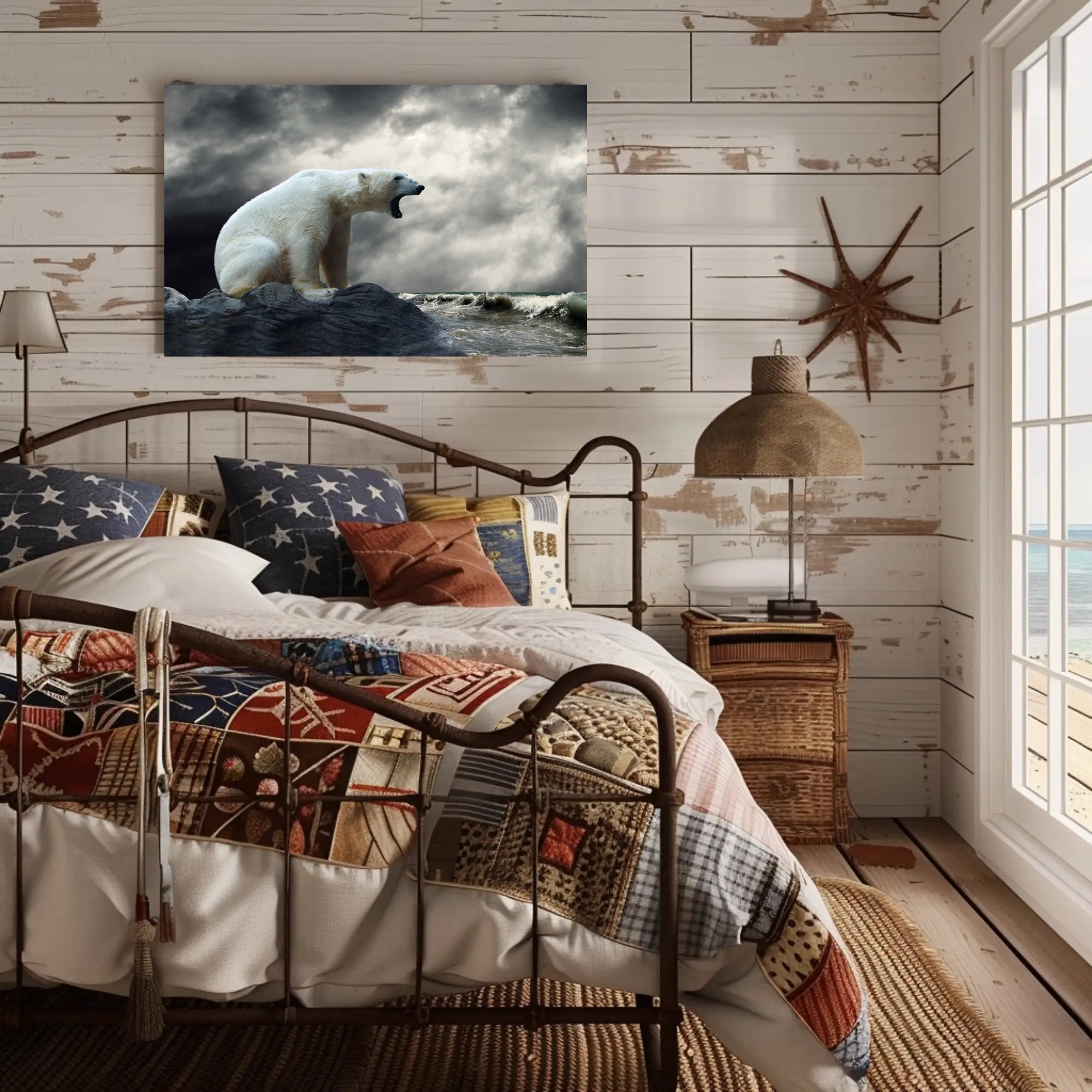 Polar Bear Coastal Adventure Animal Poster PosterGoat