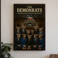 Political Satire Rat Faces Legislative Chamber Poster PosterGoat