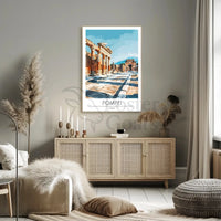 Pompeii Ruins Travel Poster with Classical Architecture in Italy PosterGoat