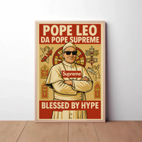 Pope Leo Hype Satire Pop Culture Poster PosterGoat