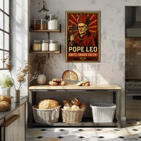 Pope Leo Unites Under Faith Propaganda Poster PosterGoat